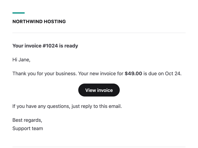 Minimal letter email wrapper