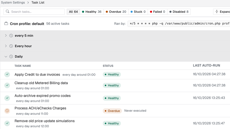 Task list management